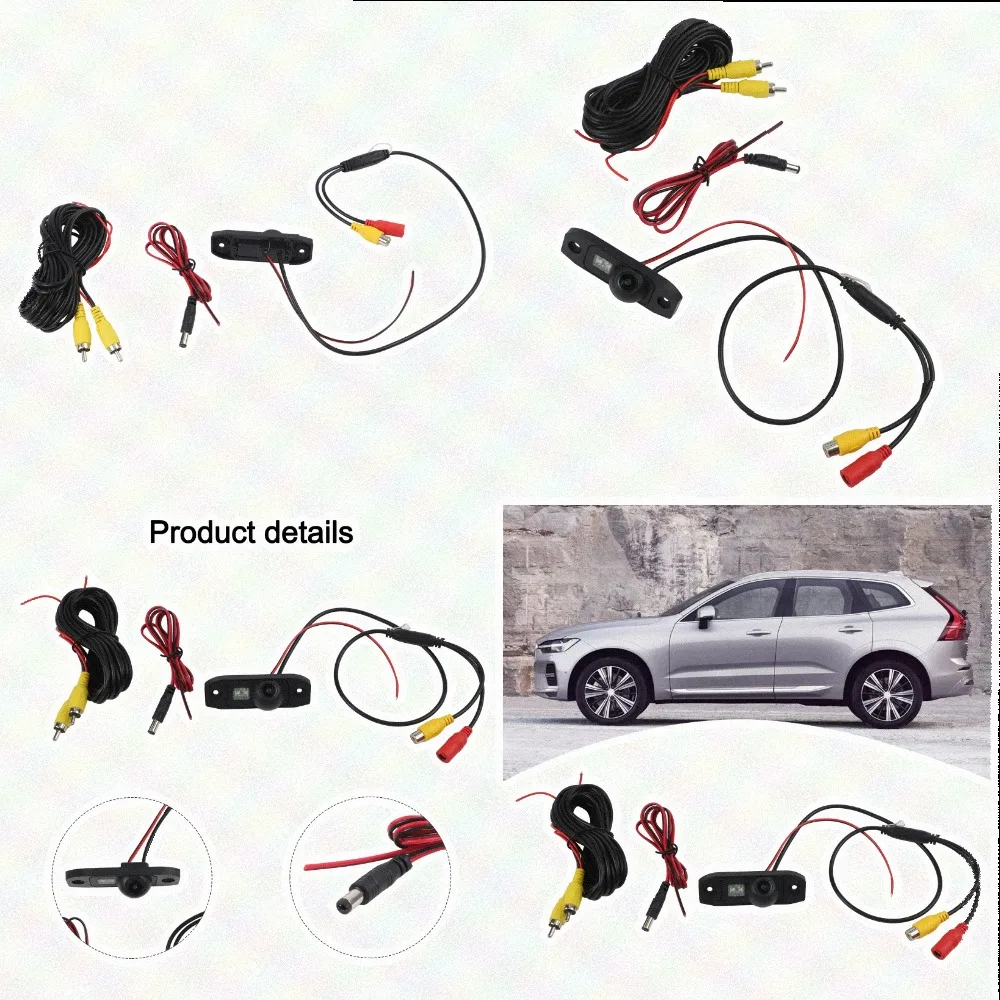 Car Parking Assistance Black Car Rear View Camera Parking Sensor Camera For XC60 170 Lens Angle 80mA Current Consumption