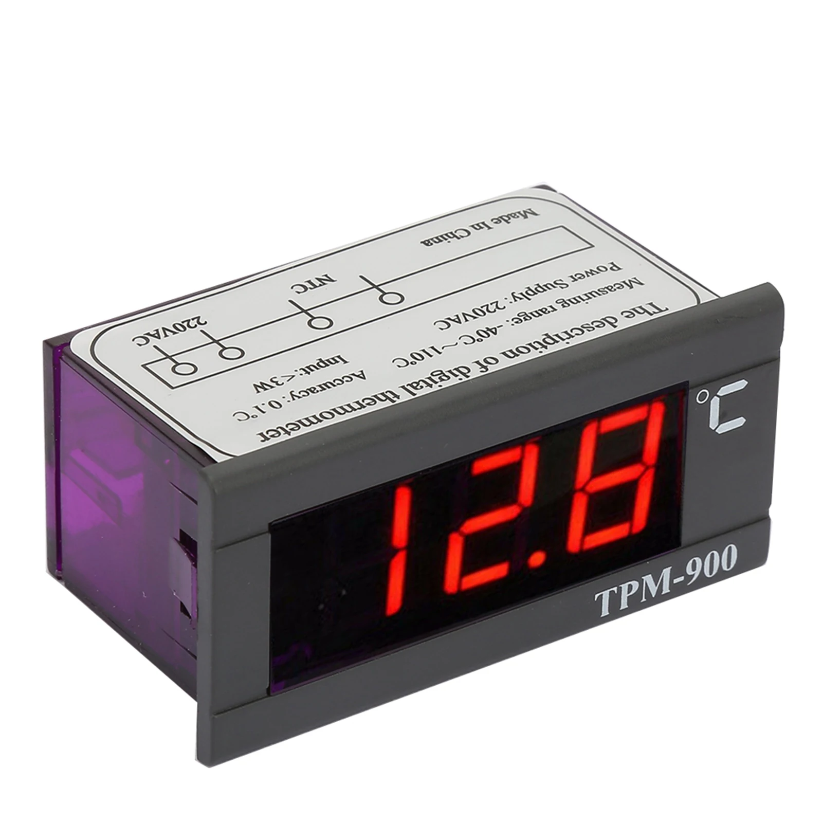 Digital Thermostat Controller TPM‑900 220V Digital Temperature Controller LED Panel Meter with Sensor Thermostat Controller