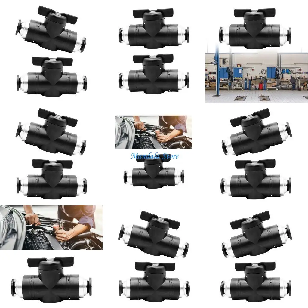 

U2JC Pack of 2 Straight Pneumatics Round Valves Quick Connection Air Fittings