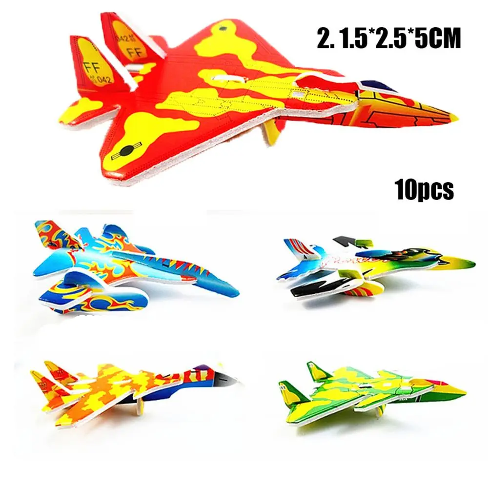 10 stks Kleur Willekeurig Prop Kids Kinderen Gift Montage Vliegende Gider Vliegtuigen Vliegtuig Modelvliegtuigen Vechter Vliegtuig speelgoed