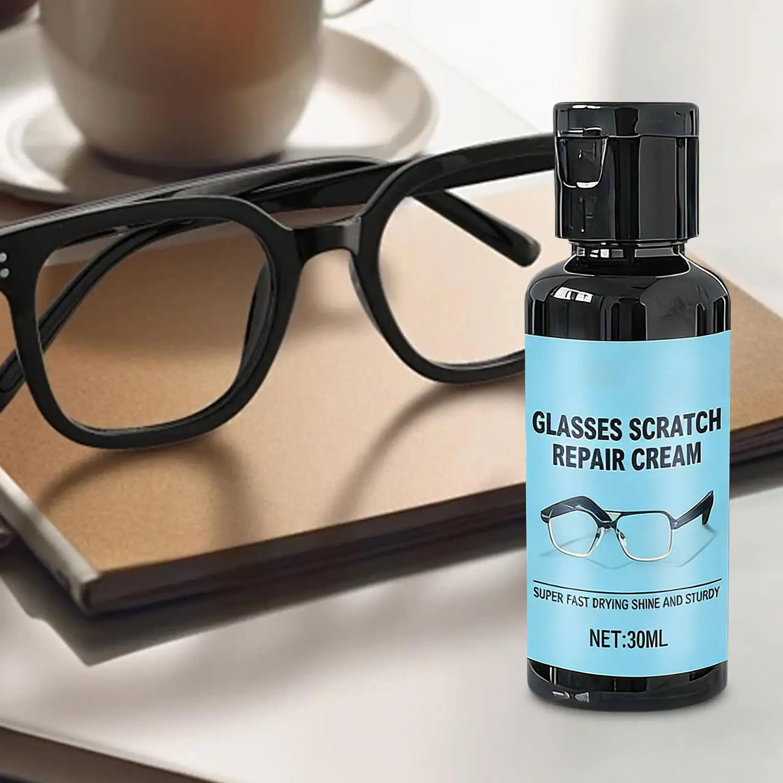 Eye Glass Scratch Remover for Lenses 30ml Watch Cleaner with Sponge Eyeglasses Scratch Remover for Camera Screen Watch Phone view 6