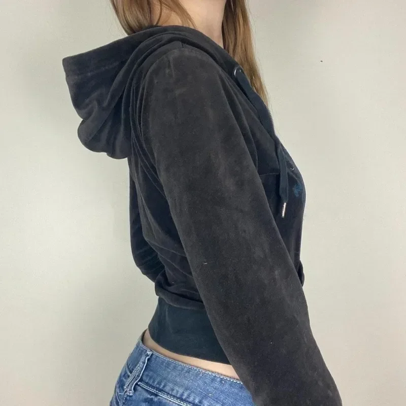 

Spring Aesthetic Vintage Hoodies Sweatshirts Goth Printing Zip Up Hoodies Grunge Hoodie Jacket Autumn Korean Coat Y2k Clothes