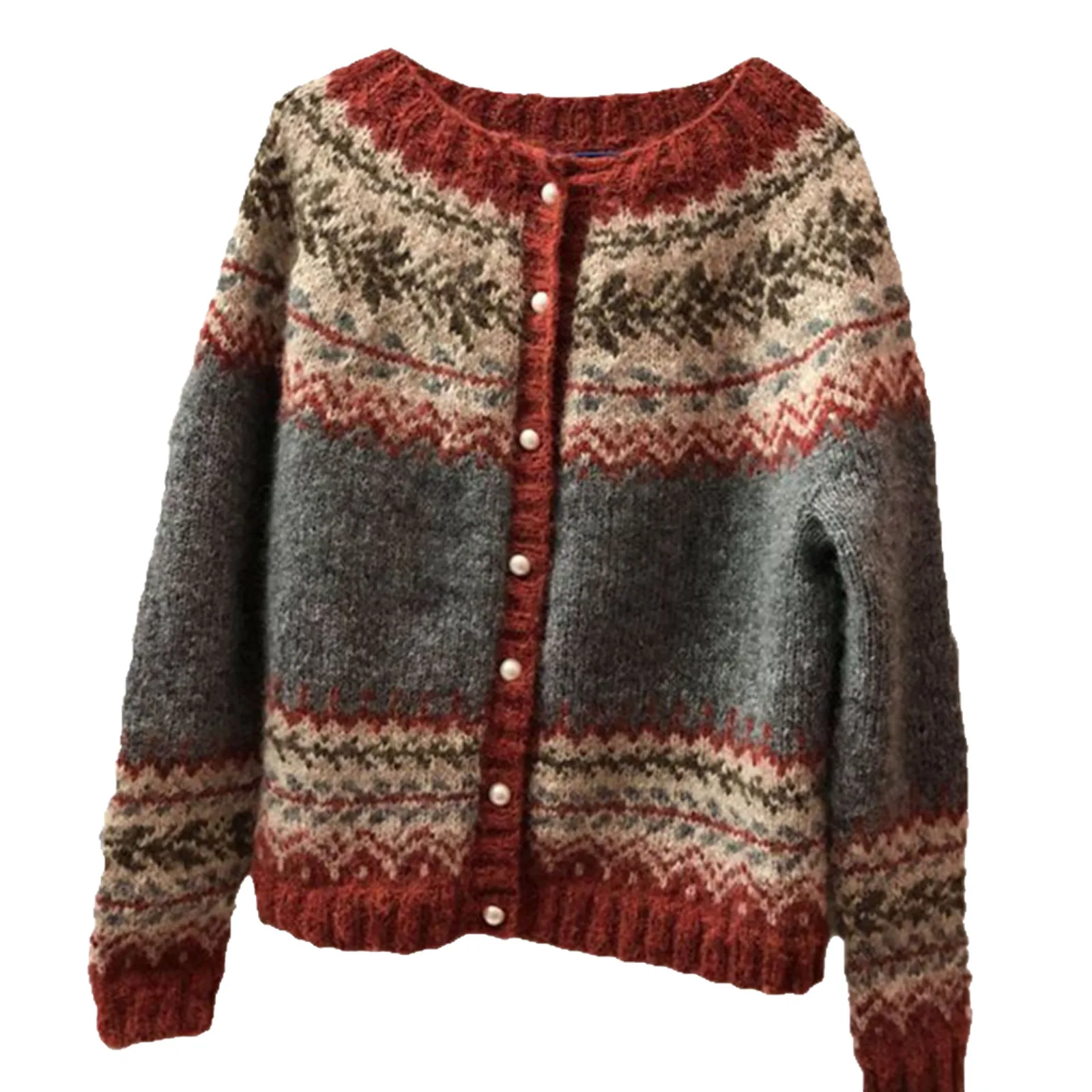 Ropa De Invierno Para Mujer Cardigan à boutons polyvalent à manches longues pull tricoté femmes Camping en plein air pull à simple boutonnage