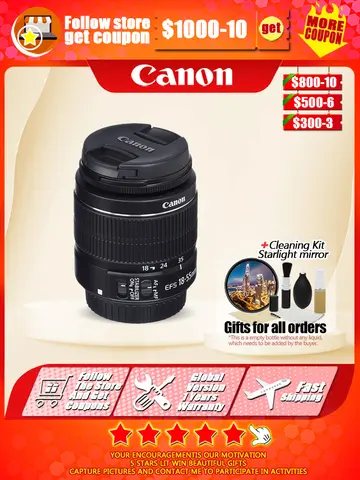 Canon 18-55 Lens Canon EF-S 18-55mm f/3.5-5.6 IS II  Lenses for 1100D 1200D 1300D 550D 600D 700D 750D 760D 70D 60D Rebel T3i T5i
