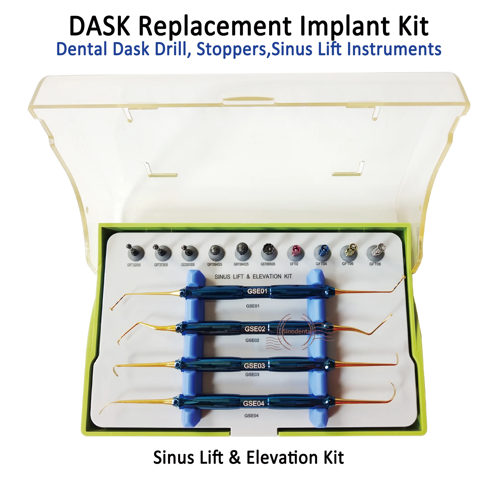 Good Quality DASK Replacement Kit Sinus Lifting Set Dental Implant Elevation Stopper Drills for Dental Surgical Instruments Used