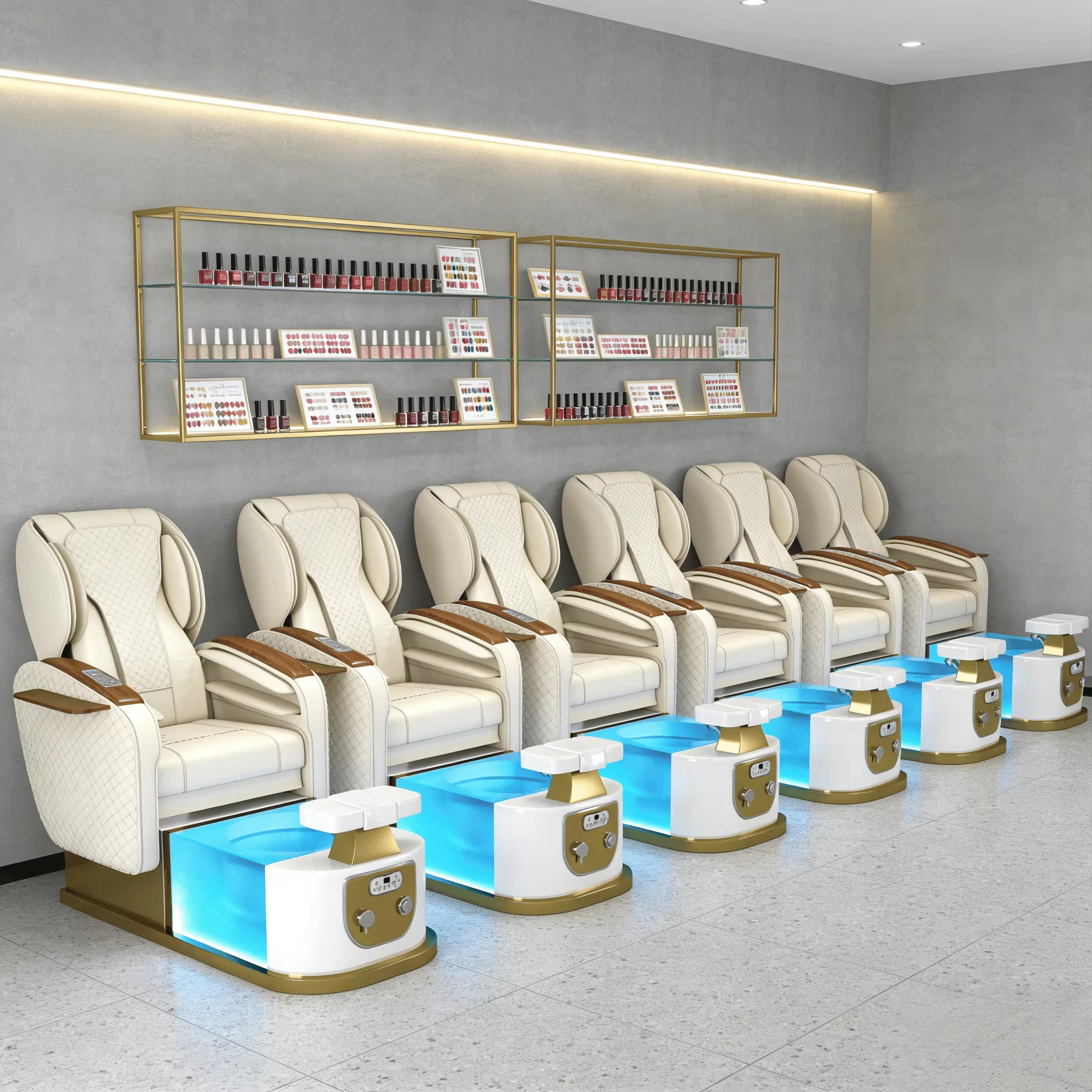 Unique Luxury Design Hand Massage Nail Spa Pedicure Sofa Electric Foot Massage Lounge Spa Pedicure Chair Salon view 2