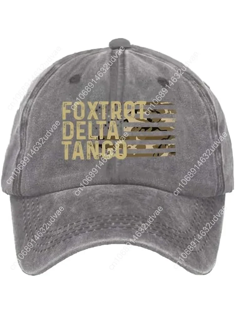 

Foxtrot Delta Tango Cap Foxtrot Delta Tango Hat Letter Printed Unisex Baseball Cap