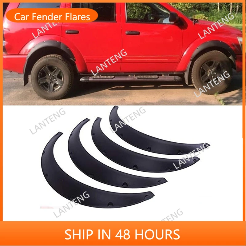 Car Fender Flares Mudguard Wheel Cover Protect For D0dge Durango Extra Wide Body Kit Flexible Wheel Arch Mudflaps Black