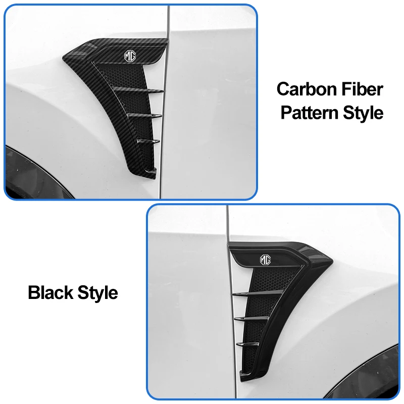 ل MG ZS HS GT HECTOR MG3 MG5 MG6 MG7 سيارة درابزين فتحات جانبية تدفق الهواء كمية ثقب مصبغة ملصق غطاء اكسسوارات السيارات