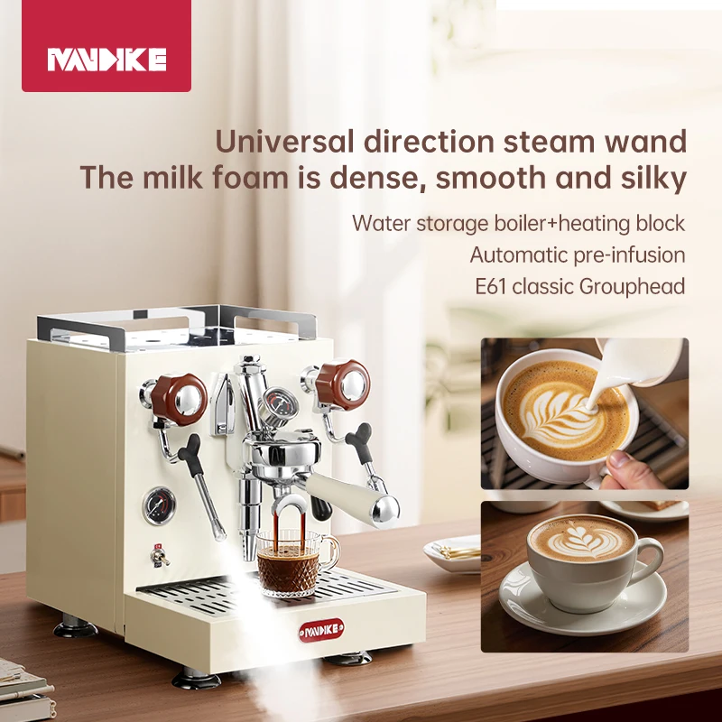 Profesjonalna ekspres do kawy E61, 20 bar, pompa wibracyjna, stal nierdzewna, elektryczny, do hoteli, samochodów, kamperów, cena fabryczna.