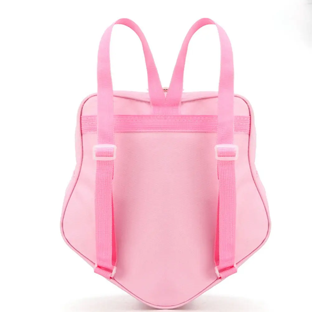

1Pcs Dance Bag Children Shoulder Backpack Ballerina Pattern Pink Creative Shape Zipper Girls Dance Tote Lunch Book Storage Bag