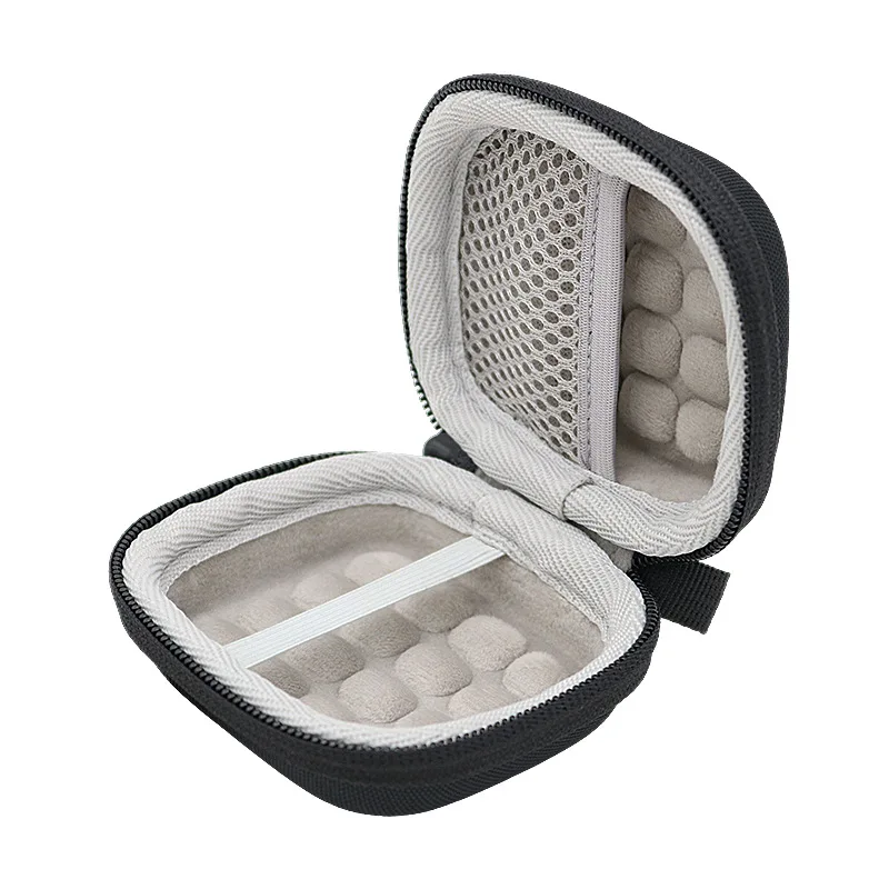 Hard Shell Storage Bag Case for Soundcore Work AI Recorder Shockproof Portable Pouch with Carabiner Mesh Pocket Travel Organizer