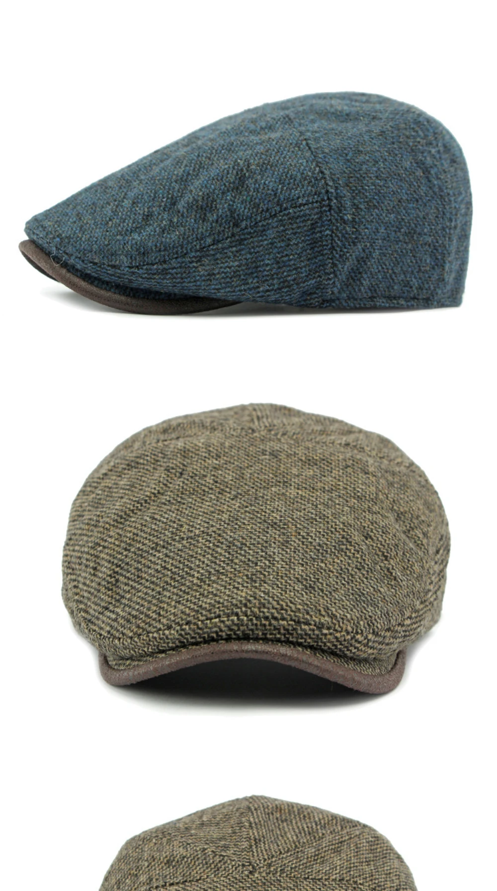 HT4950 Berets Herbst Winter Wolle Hut Männer Frauen Künstler Maler Baskenmütze Hut Eingestellt Ivy Flache Kappe Männlich Weiblich Fleece Gefüttert Baskenmütze Kappe – Detail 9