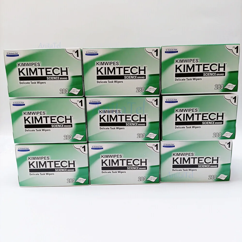 KIMTECH kimtoallitas de limpieza de fibra, papel de limpieza de fibra óptica, papel de limpieza de importación