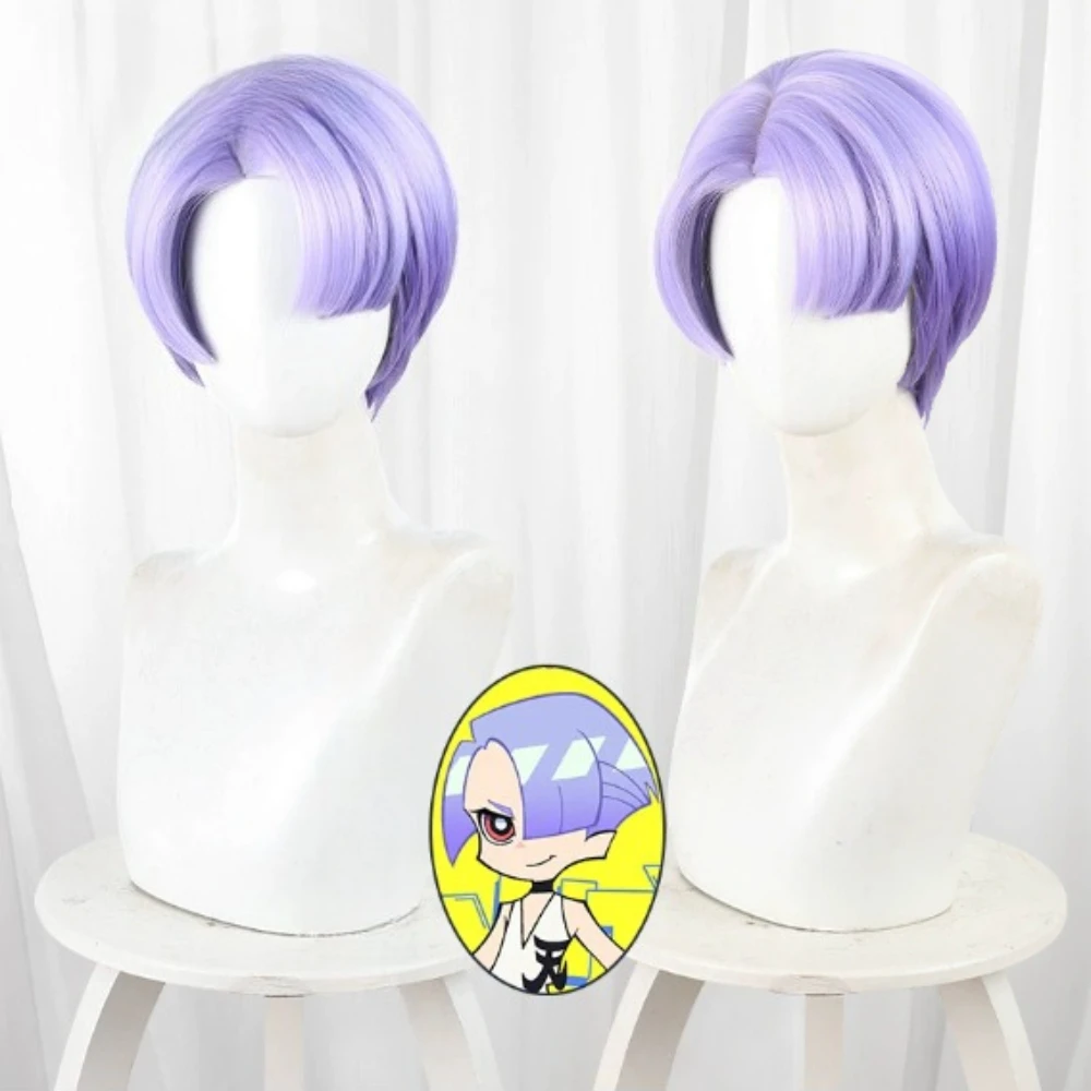 

Трусики-чулки, новый ангел, полиуретан, аниме, косплей, парик, 30 см, фиолетовые парики для женщин и мужчин, термостойкие синтетические волосы