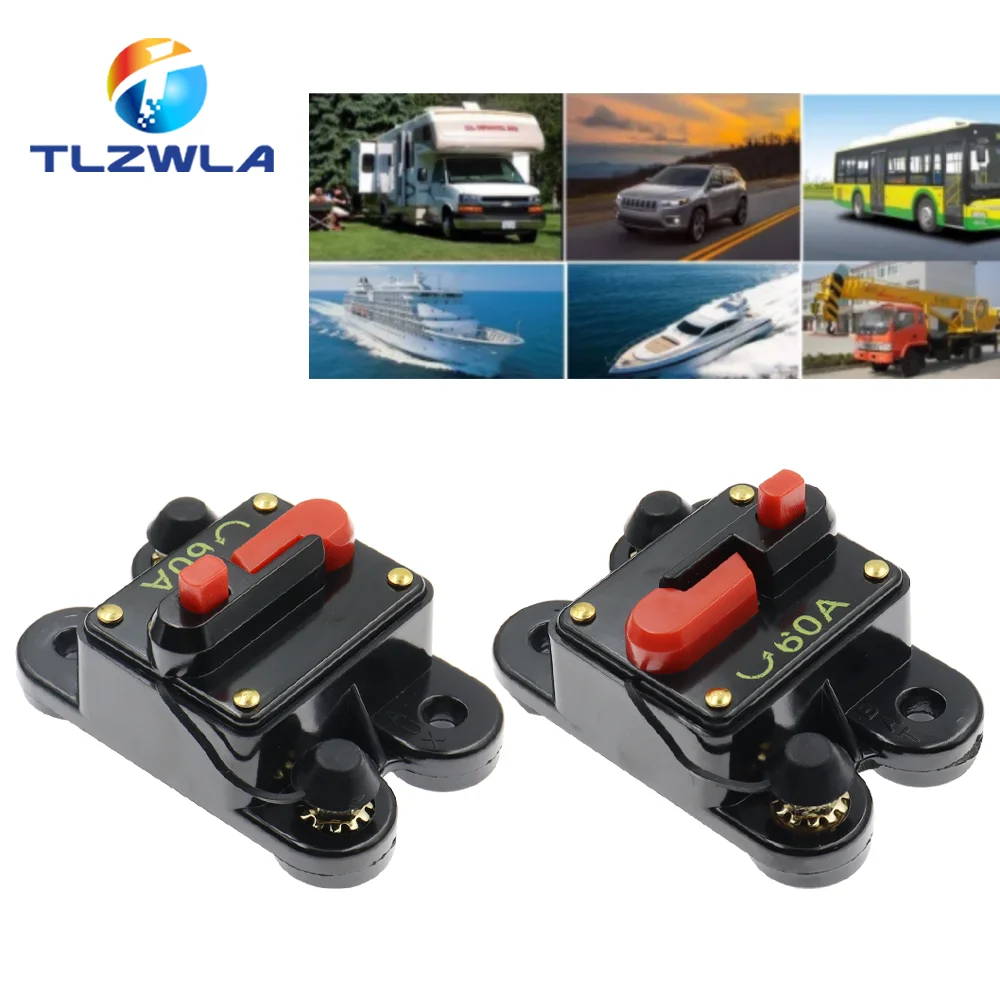 1 قطعة 50A 60A 80A 100A 125A 150A 200A اختياري سيارة الصوت مضمنة قاطع الدائرة الصمامات ل 12 فولت حماية SKCB-01-100A رائجة البيع #6