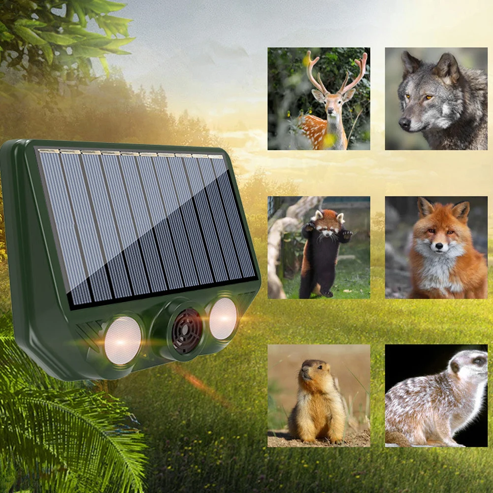 espanta-animais-solar-a-prova-d'Agua-ip66-dispositivo-de-500mah-para-jardins-e-gramados-externos