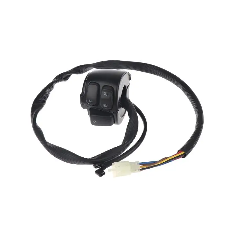 【MO】1/2Pcs 25mm Motorcycle Handlebar Control Switches Kill Start Turn Signal Switch Button With Wiring Harness For 50cc90cc110cc