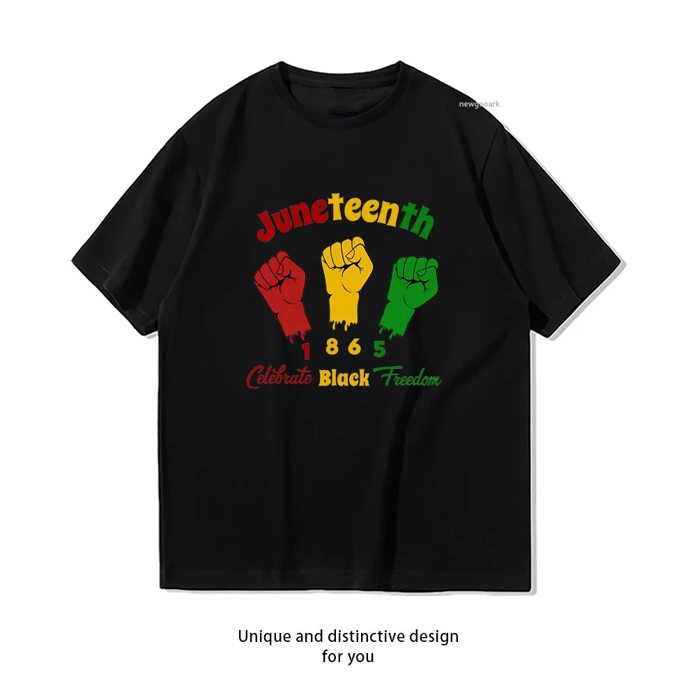 Juneteenth 1865 Celebrate Black Freedom Freedom Heritage Celebration Essential woman man Casual cotton printed t shirts