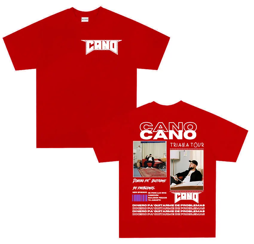 Rapper Cano Triana Tour 2025 new Album T Shirt Men fashion Vintage print T-shirt Hip Hop gothic short sleeve t-shirts streetwear - view 4