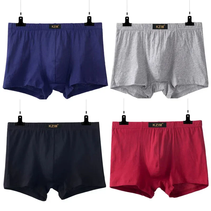 Cuecas e boxers masculinos 100% algodão, roupa íntima de algodão plus size, shorts boxer para homens, calcinhas masculinas confortáveis