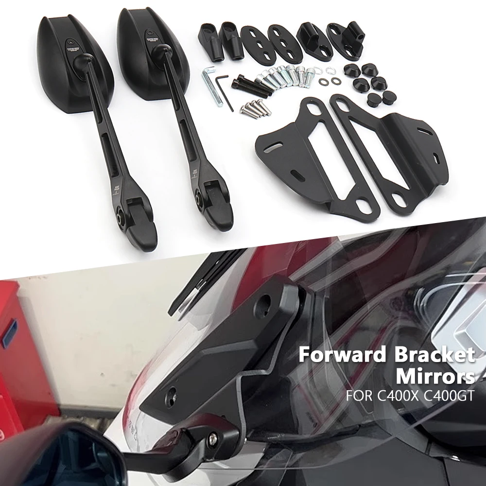 

C400GT C400X Motorcycle Accessories Rearview Mirror Forward Bracket Kit Black For BMW C400 GT C 400 GT C 400X 400GT c400x c400gt