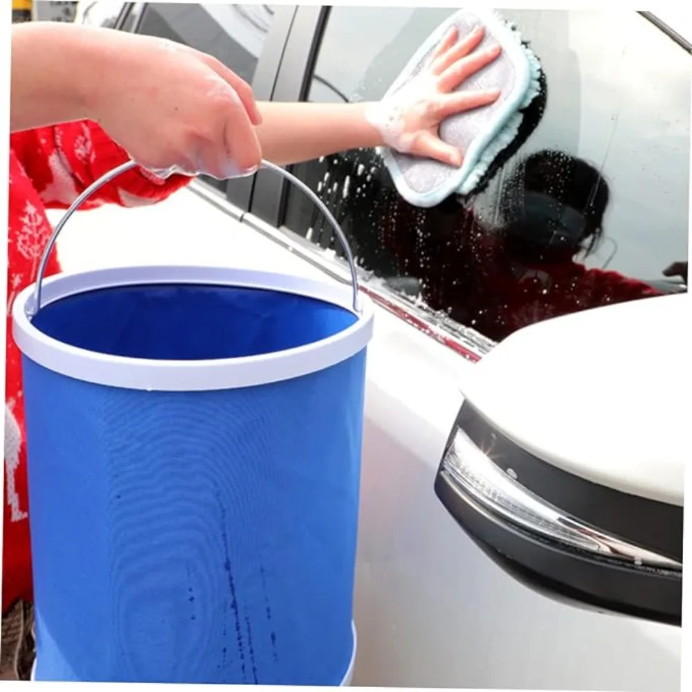 9L Folding Bucket Multifunctional Portable Waterproof Oxford Collapsible Clean Tool for Outdoor Car Wash Fishing Camping Hiking