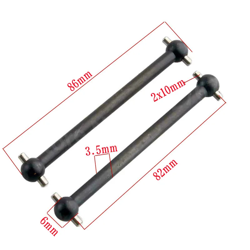 10Pcs 06022 Metal Aluminum Alloy Front/Rear Dogbone 86MM HSP Parts For 1/10 RC Model Car Buggy WARHEAD XSTR