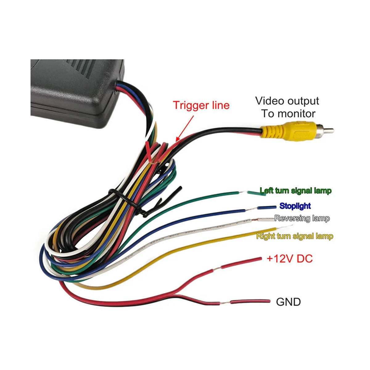 Caja Convertidora de canal combinador de imagen de Control de vídeo, 4 cámaras en 1, sistema de conducción de coche, vista delantera, trasera, izquierda y derecha