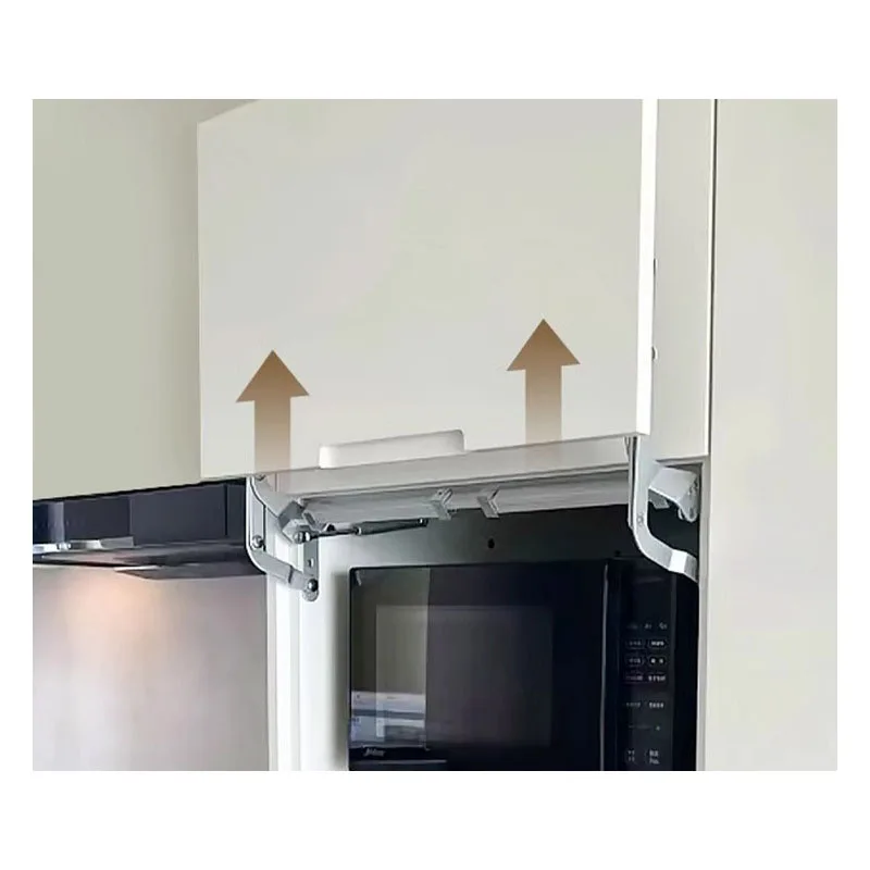 Silent DIY Soft Closing Vertical Lifting Support Rod Lift-up Gas Spring Hardware Kit 25N 5kg Load Capacity Space-Saving