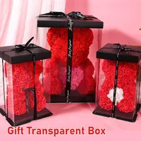 Artificial Rose Bear Flower Valentine's Day Gift Birthday Anniversary Gift with DIY Gift Box Packaging Wedding Decoration