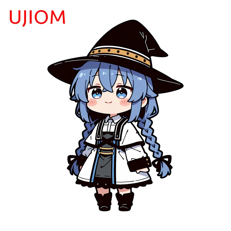 UJIOM Roxy Chibi Witch Hat Wall Sticker Kawaii Anime Character Graffiti Decal Sunscreen Vinyl Nursery Room Cupboard Decor