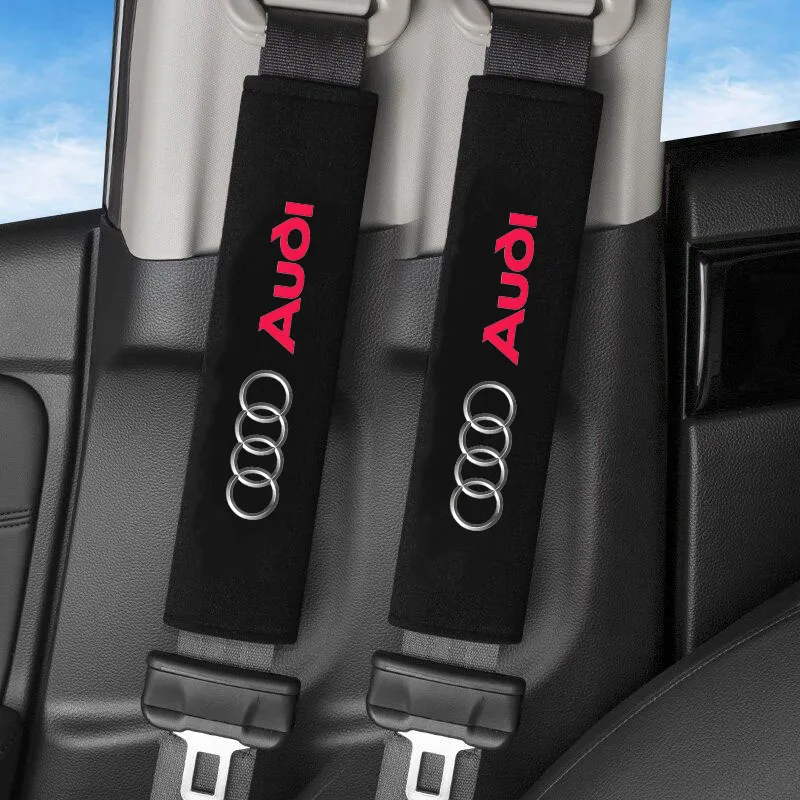 2PCS Car Logo Seat Belt Shoulder Pad Protector Pad For Audi A3 A4 A5 A6 A7 A8 S4 S5 S6 S7 S8 RS3 RS4 RS5 Q3 Q5 Q7 Accessories view 5