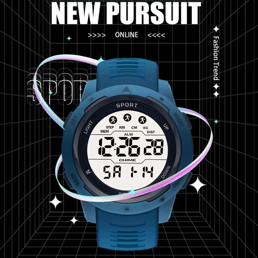 Waterproof Sports Watch High Quality Night Glow Casual Digital Watch Large Screen Simple Electronic Watch Outdoor Sports