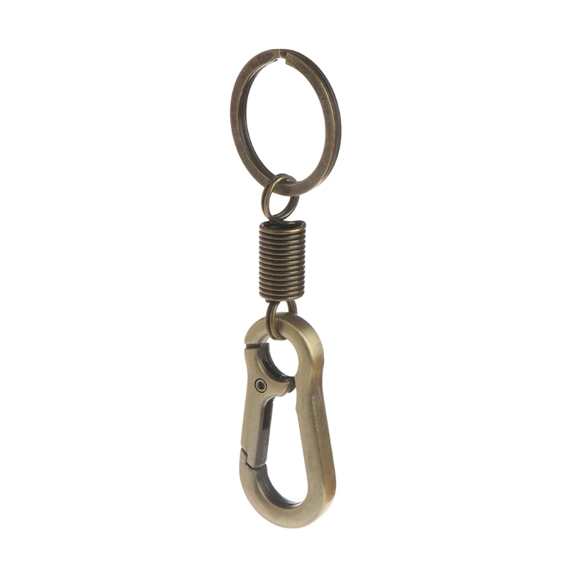 F1FD Camping Retractable for Key Chain Wire Rope Spring for Key Ring for Key Ring Round Telescopic for Key Chain