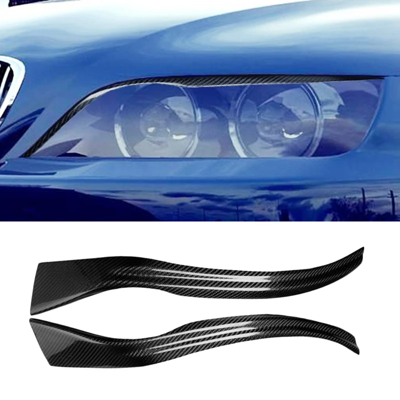 

Car Real Carbon Fiber Eyelid Headlight Eyebrow Trim For-BMW Z3 Roadster 1996-2002