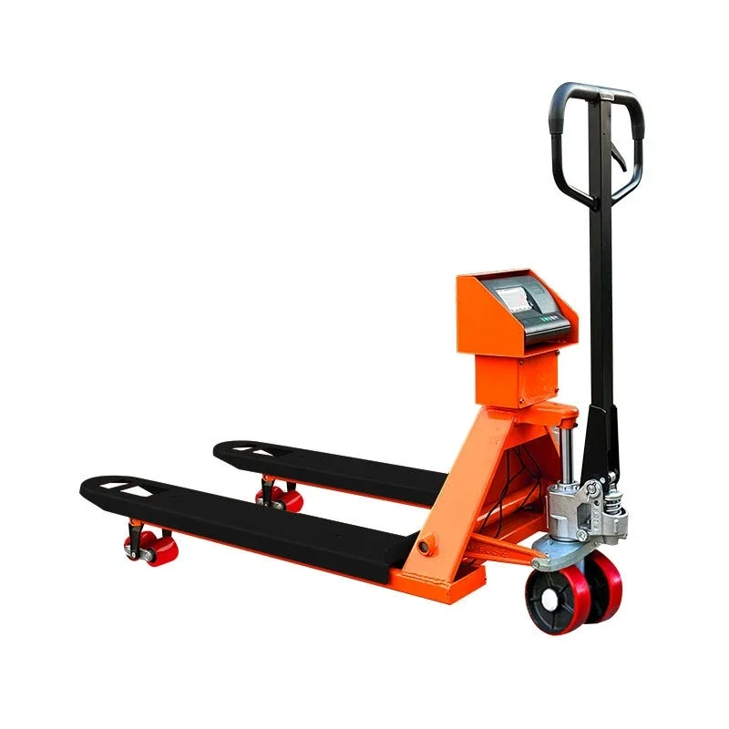 New Electronic Forklift Scale (2-3 Tons), Manual Hydraulic Hand-Push Pallet Truck Scale, Ground Cow Weighing Forklift