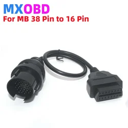 A+++ Quality for Benz 16 Pin To 38 Pin OBD 2 Adapter Cable for Mercedes 38Pin Connector MB 38 Pin OBD2 OBDII Diagnostic Cable