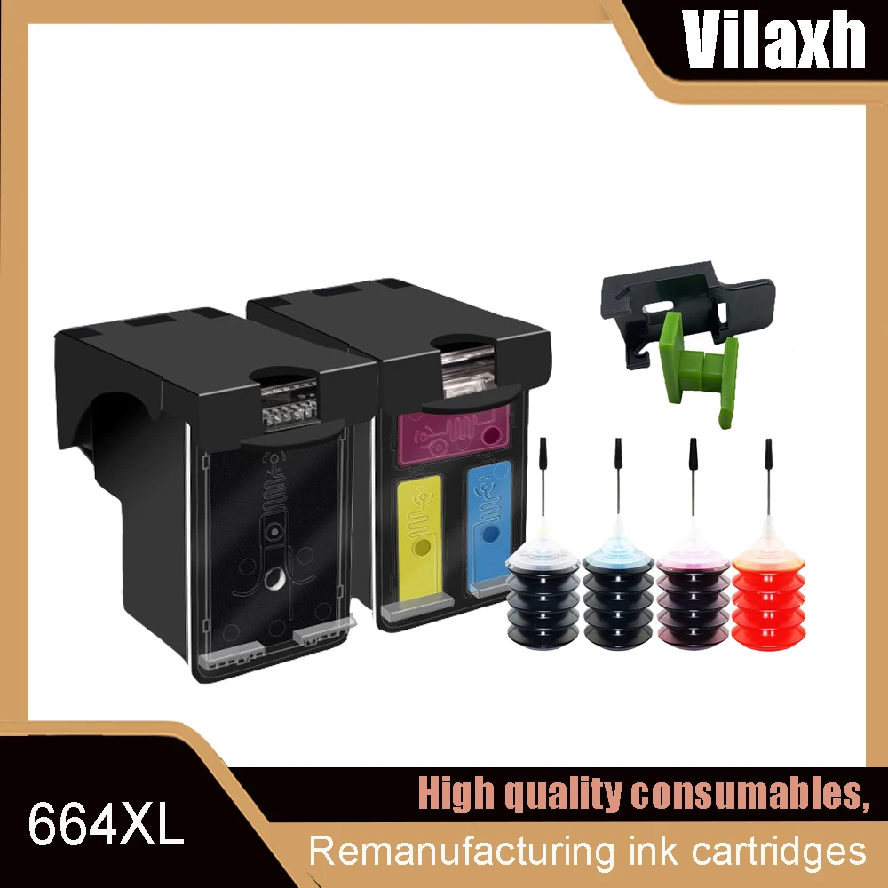 Substituição do cartucho de tinta 664XL compatível para impressora HP 664 HP664 Deskjet 1115 2135 2675 3635 3775 4536 4538 5075 5275