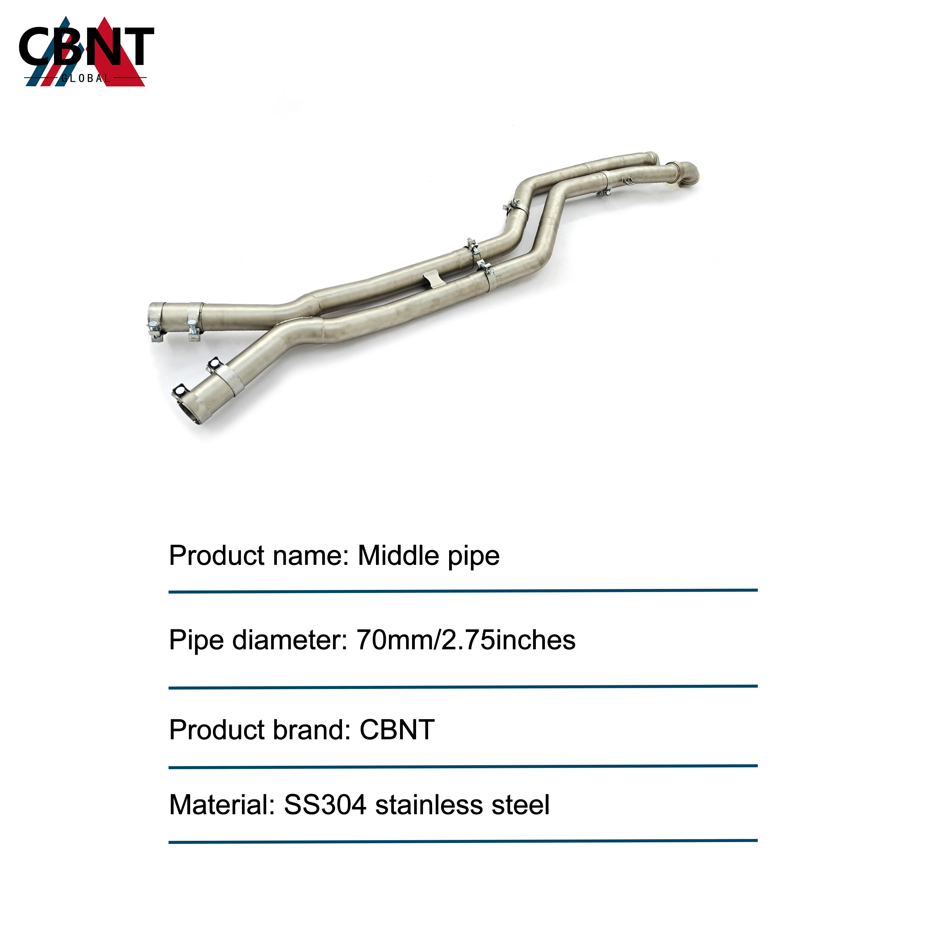 CBNT لسيارات BMW M3 M4 G80 G81 G82 G83 S58 3.0T Midpipe GT4 نمط أنابيب العادم تصميم جديد جودة عالية SS304 العادم الأوسط