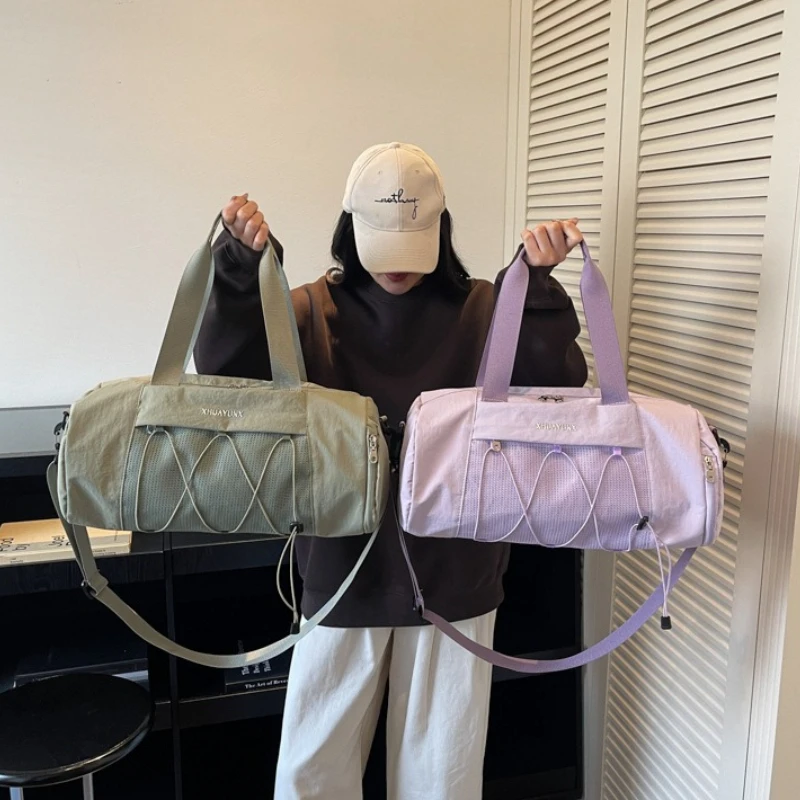 Dry Wet Separation Sports and Fitness Bag Large Capacity Travel Bag Independent Shoe Compartment Hand-held Diagonal Luggage Bag