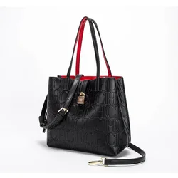 CH Fashion Brand Women's Embossed Pattern Leather Bag Fashionable Luxury Designer Casual Messenger Bag Women's