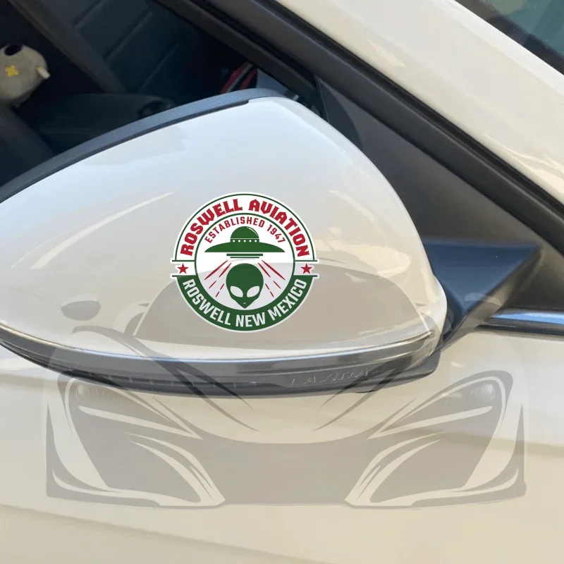

1PC Roswell Airlines Established 1947 Sticker Alien UFO Pattern Bumper Decal for Car Truck SUV Vehicle Window Decor