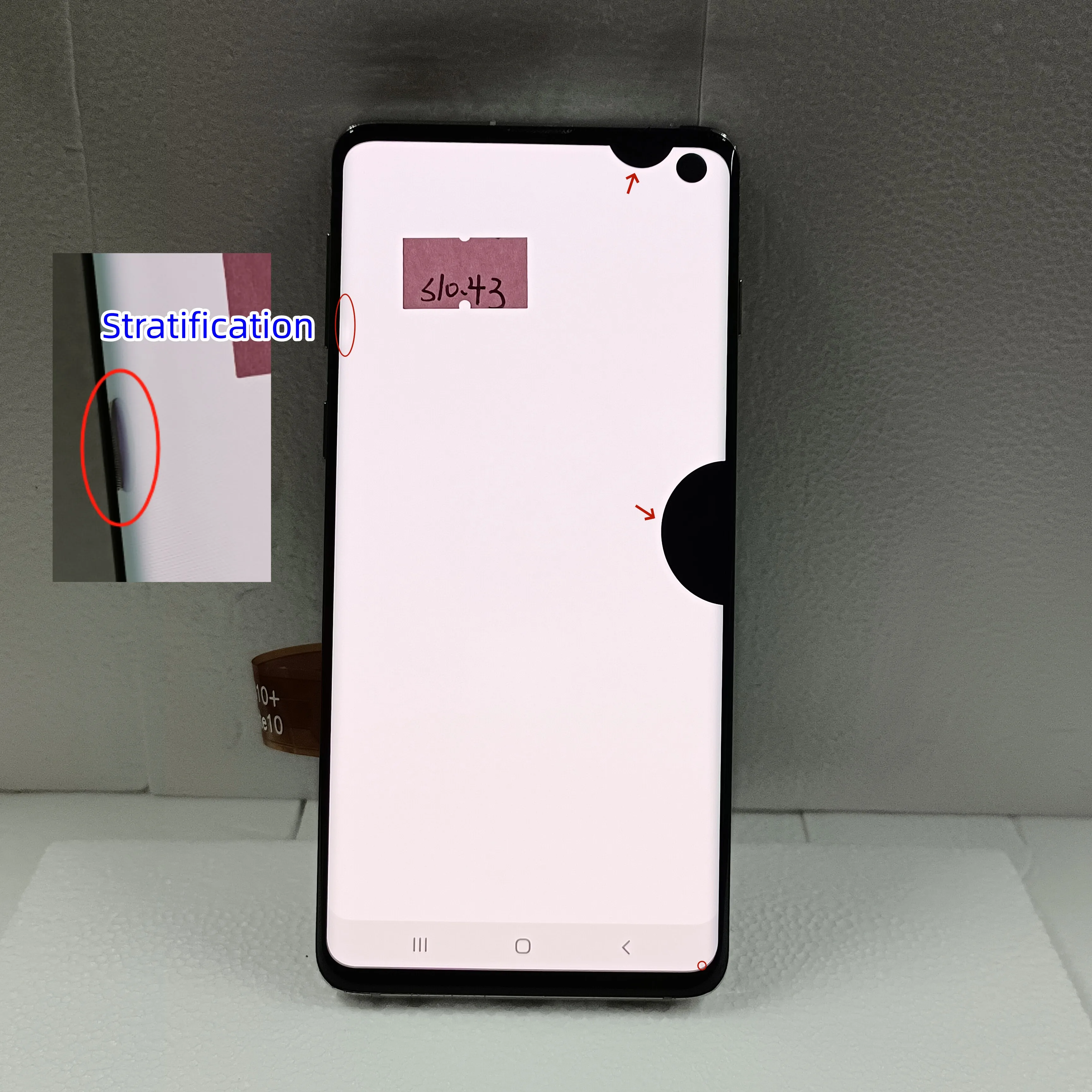 Imagem -04 - Tela Super Amoled S10 G973 para Samsung Galaxy S10 G973f Withdefect Display Lcd Touch Digitador Assembléia com Substituição de Quadro