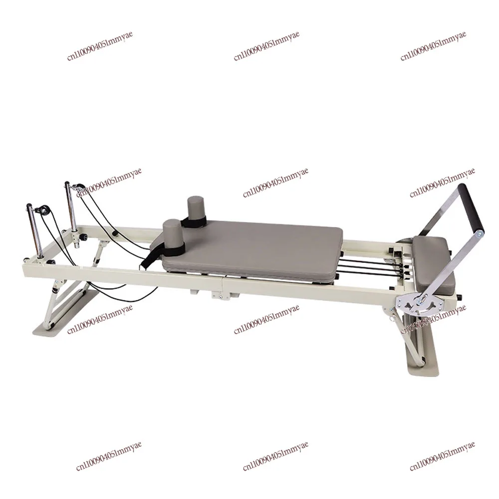 

Foldable Classical Home Pilates Reformer White Black Adjustable Steel Polyurethane Yoga Box Durable Bed