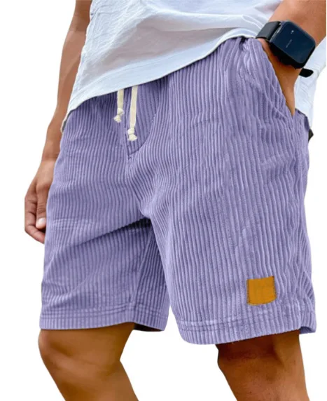 2026 Summer Casual Corduroy Y2K Shorts For Men American Retro Loose Straight Short Pants High Street Fashion Gym