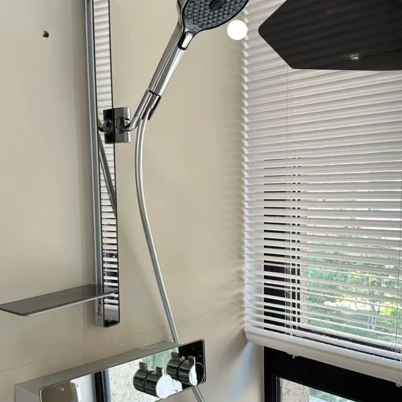 

All-copper pressurized simple shower shower set, bathtub outlet storage table