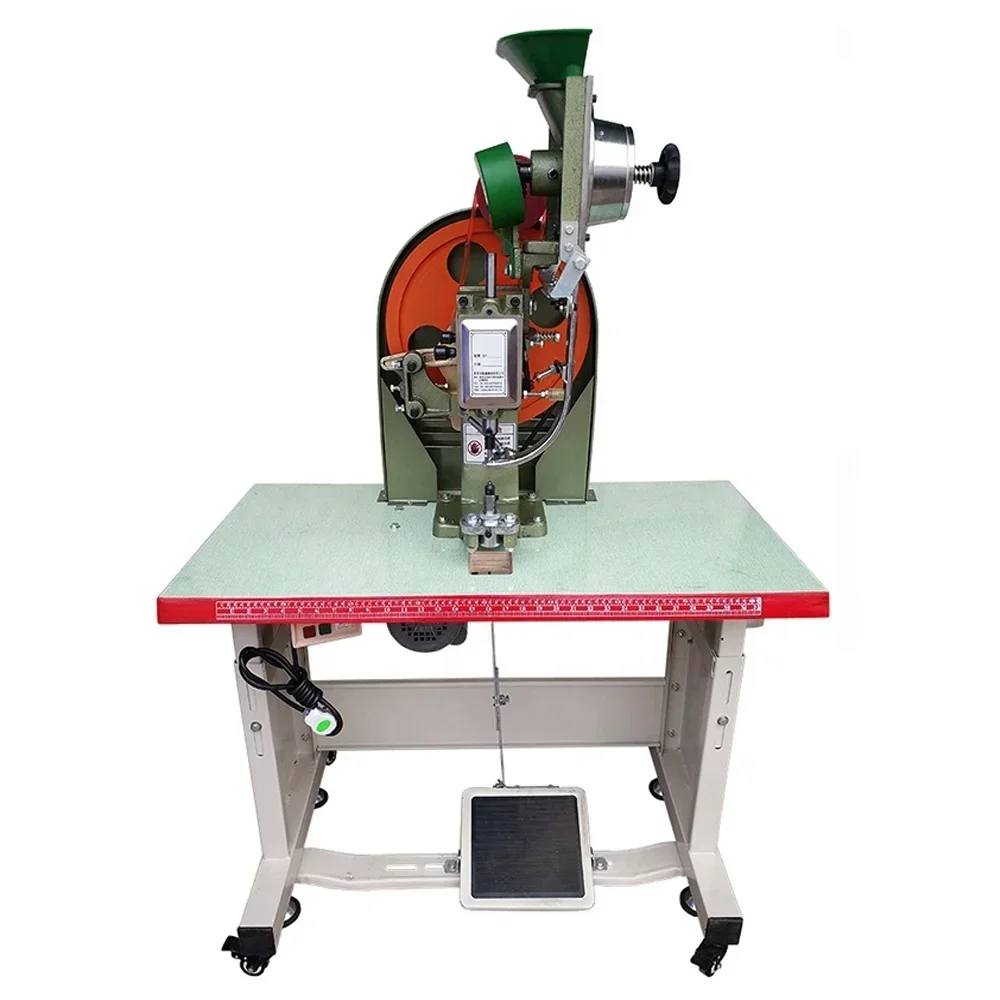 Fully Automatic Hang Tag Eyelet Press Machine Industrial Clothing Tag Grommet Punching Equipment for Garment Factory Lab