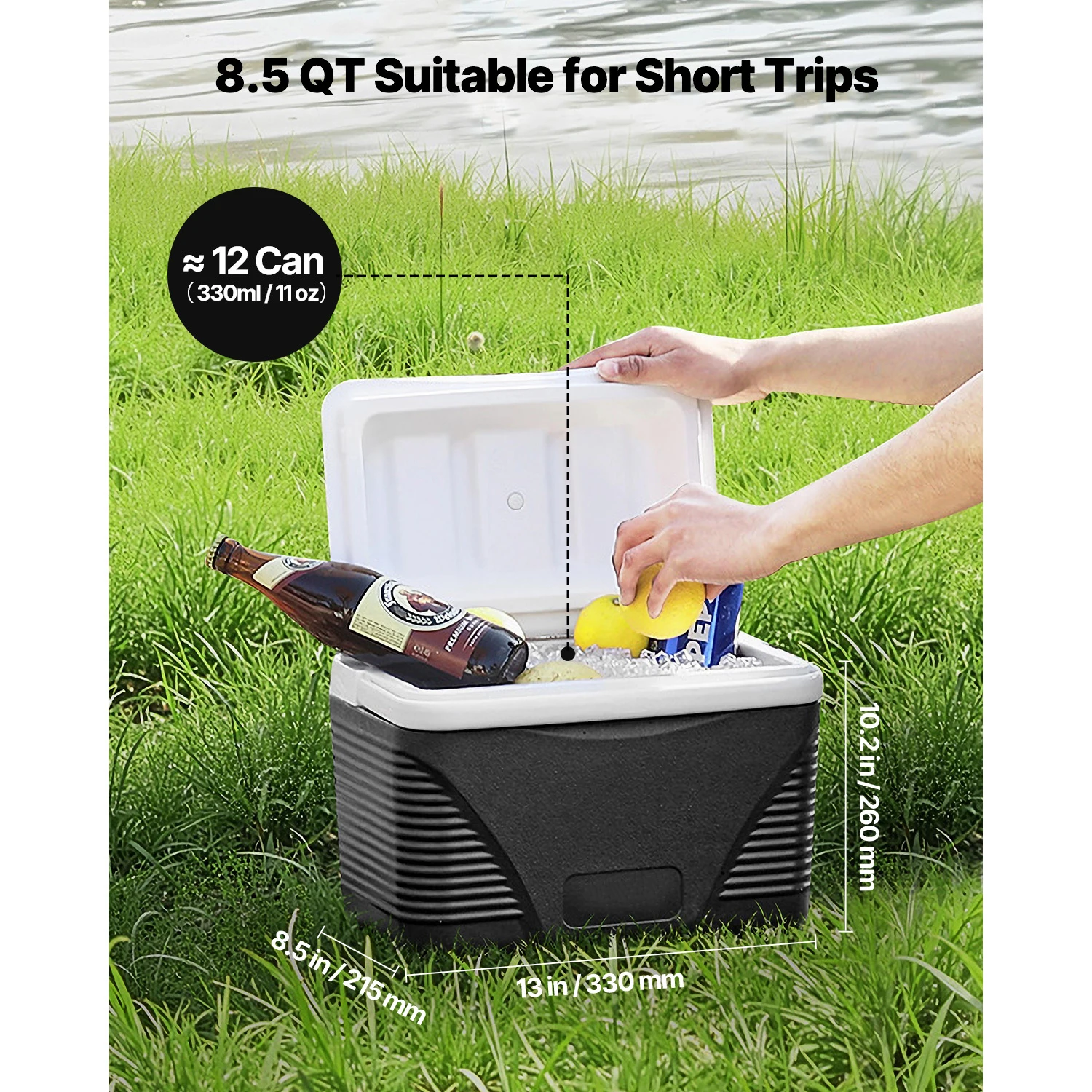 #￥for SucceBuy Portable Cooler 8.5QT Hard Cooler with Ice Retention and Heavy-Duty Handles Suitable