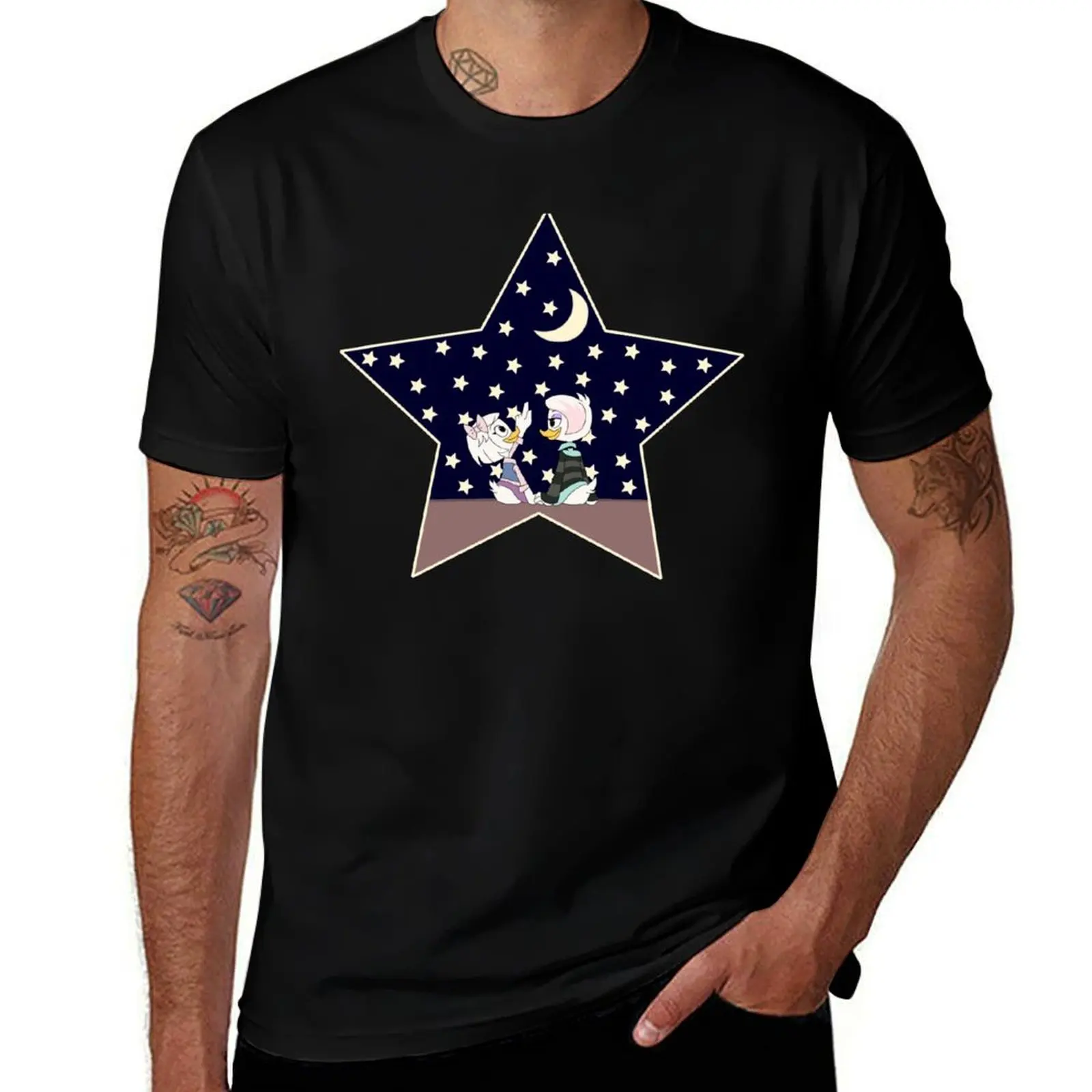 Weblena - Star gazing T-Shirt boys animal print cute tops anime stuff tees mens funny t shirts